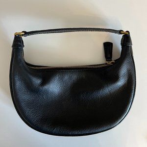 STAUD Mini Sasha Leather Bag in Black